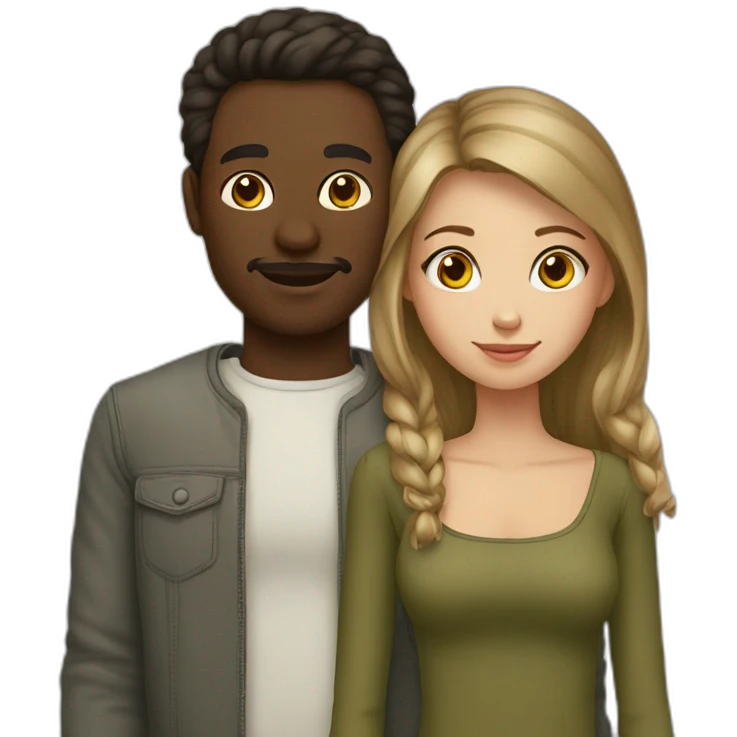 Couple, man malian, girl russian emoji
