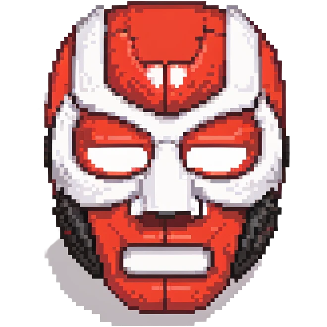 red and black luchador mask emoji