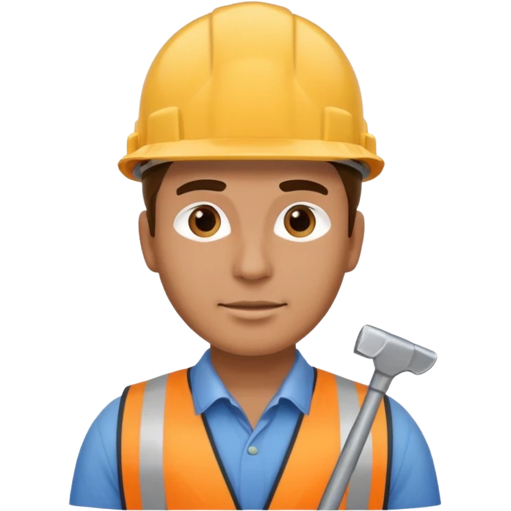 man working in construction emoji