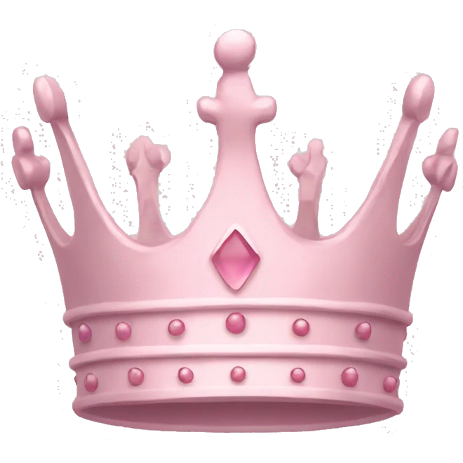 pale pink crown emoji