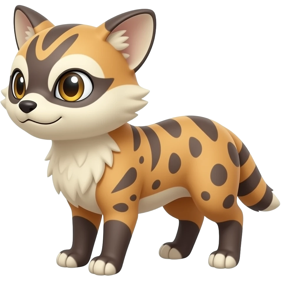randomly marked Civet-Mankeulv-Vernid-Fakémon-hybrid emoji