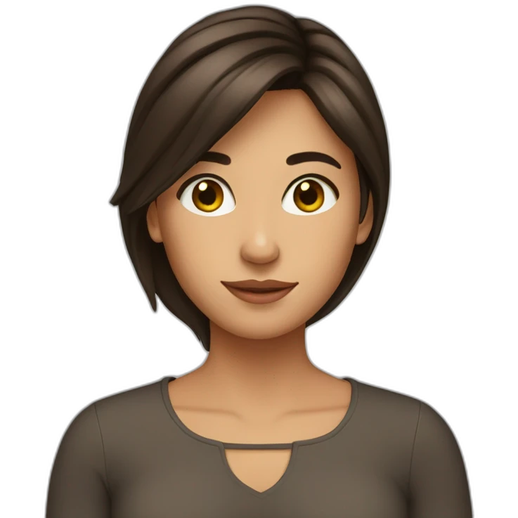 Fille brune emoji