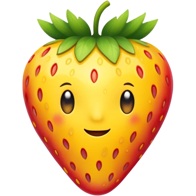 Strawberry: yellow seet emoji