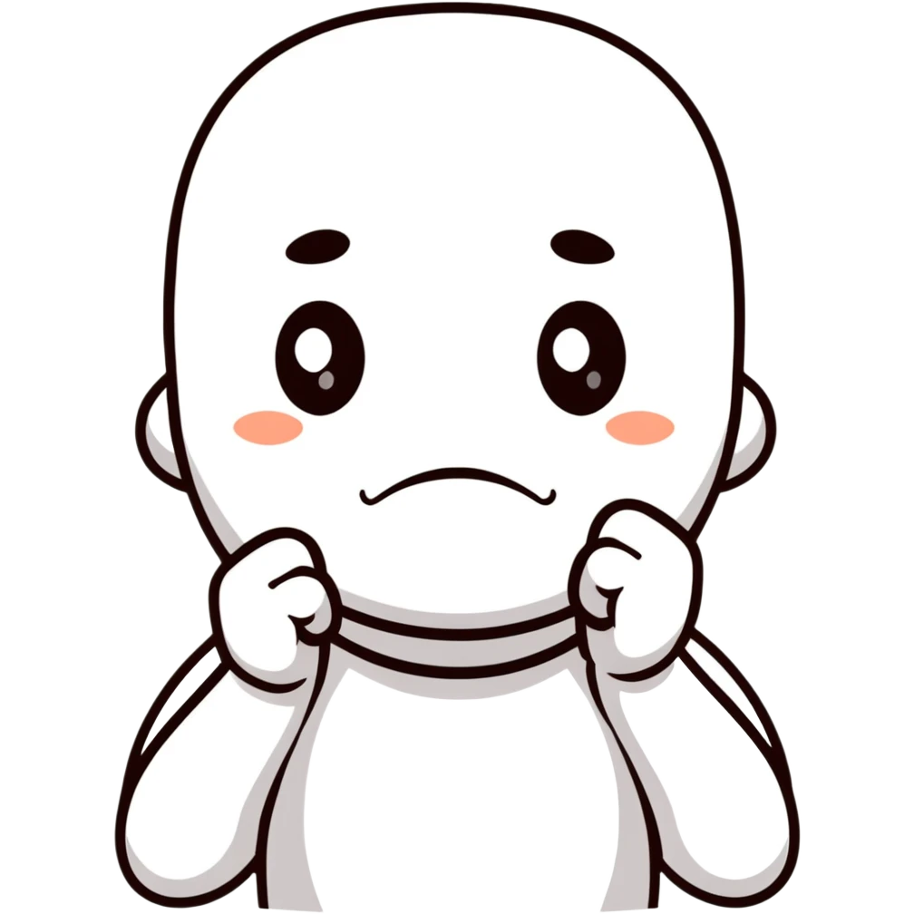 cartoon character with finger over mouth hushing emoji