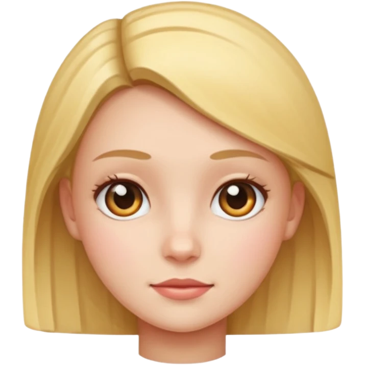 Girl with square head emoji