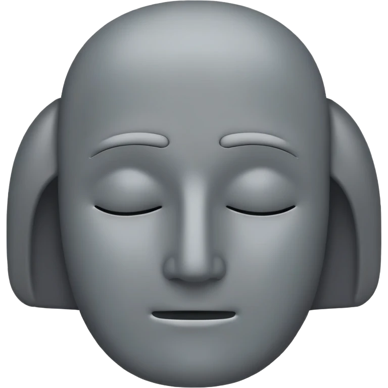 grey human silhouette frontal view with no facial features, no face, no eyes, no nose, no mouth, simple outline emoji
