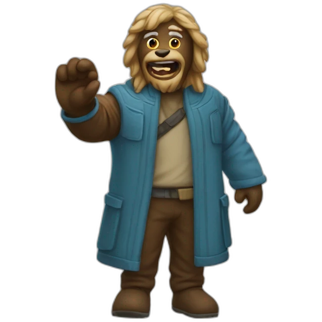 Chewbakka waving emoji