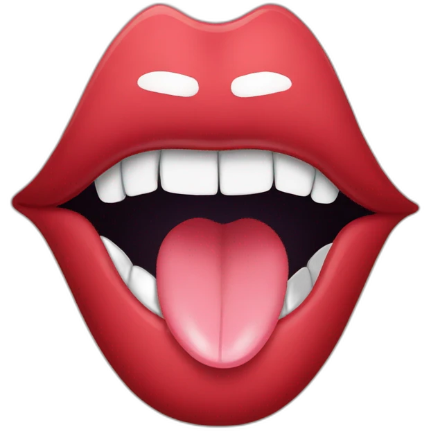 Lips singing emoji