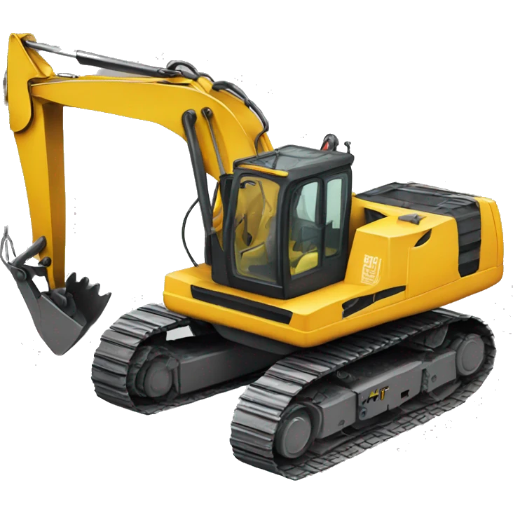 Excavator with eyes  emoji