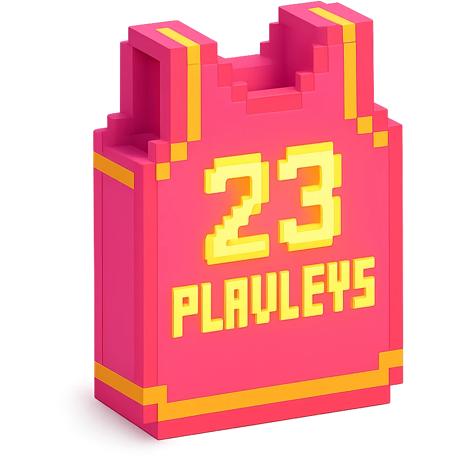 розовая баскетбольная майка со светящейся надписью "23 PLAVLEYS", no background emoji