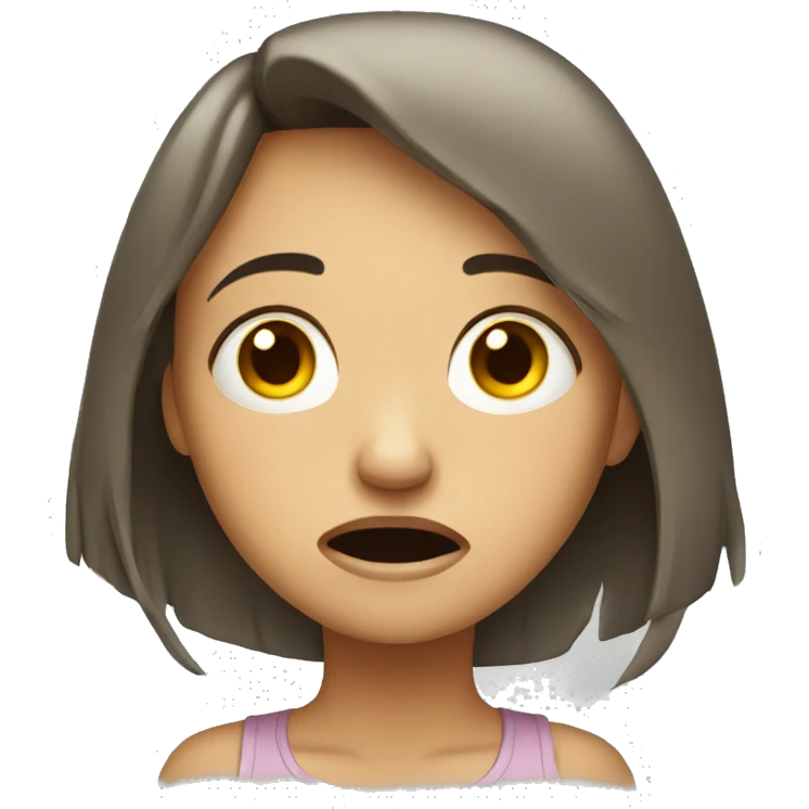 Crying face girl emoji
