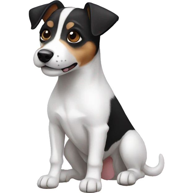 A black jack russell terrier emoji
