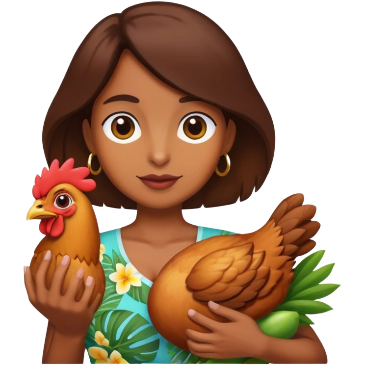Tropical chicken emoji
