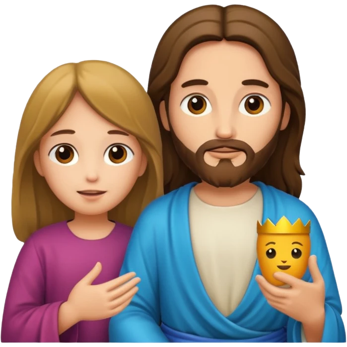 Jesus and a girl emoji