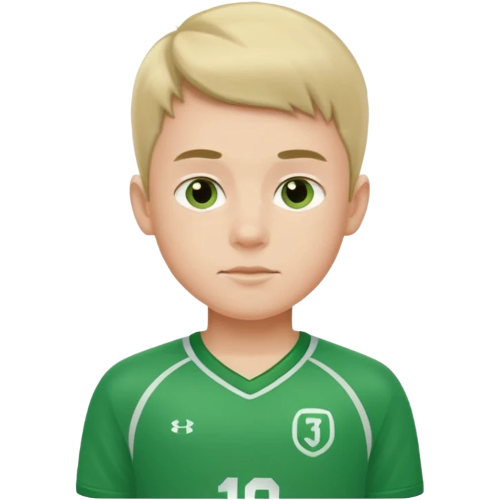 Boy — green sports jersey emoji
