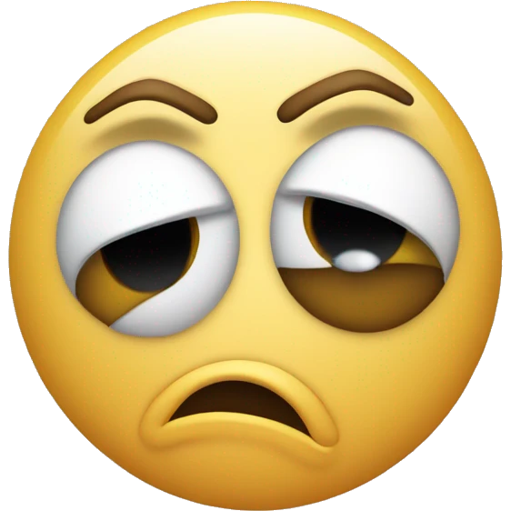 A simple 3D emoji face with a disgusted expression, scrunching its eyes shut. The emoji is pinching its nose with one hand. emoji
