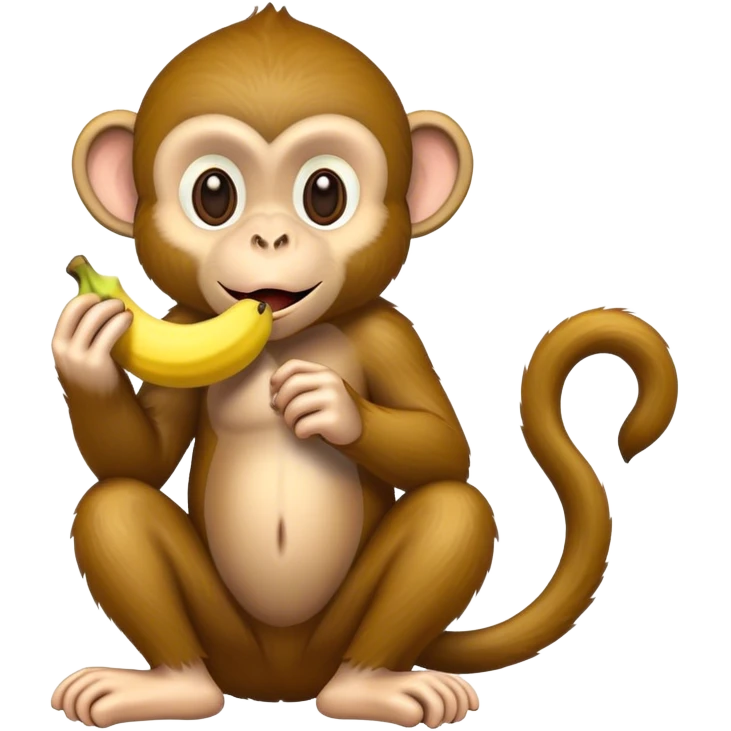 monkey eating banana emoji