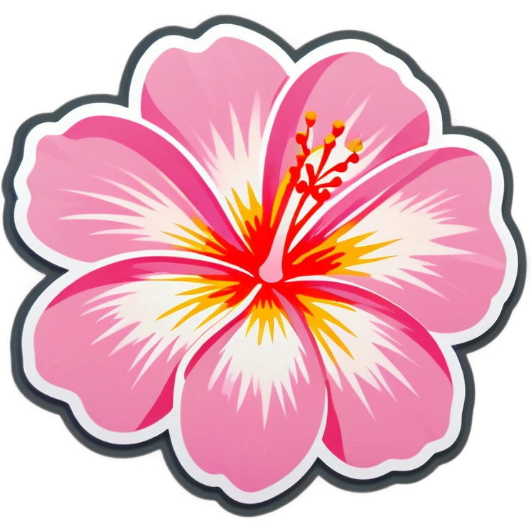 Hawaiian light pink flower emoji