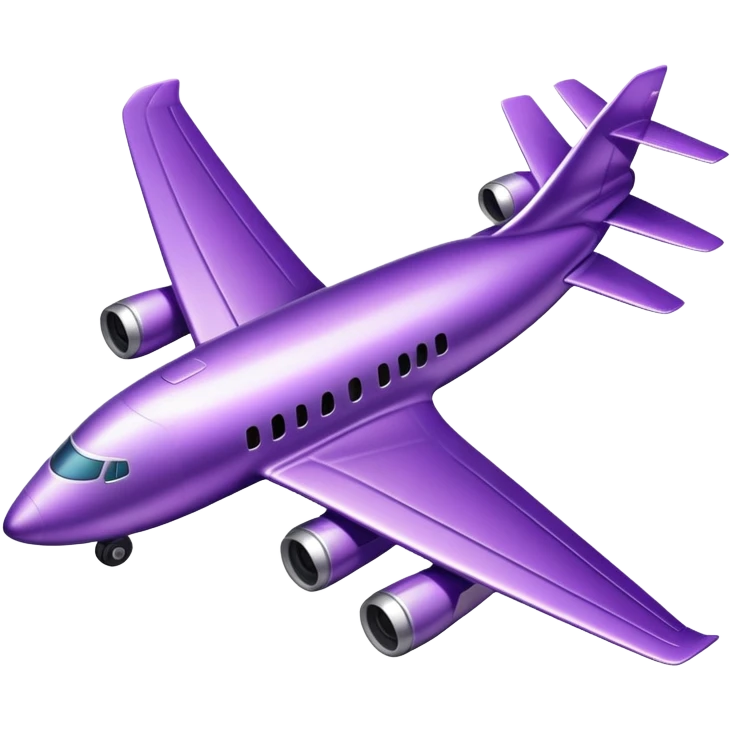 Purple Airplane emoji