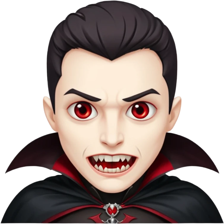 Vampire – Pale figure with fangs and cape emoji