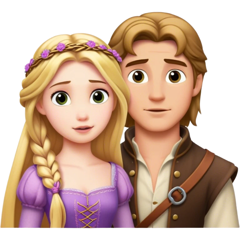 Rapunzel and Flynn emoji