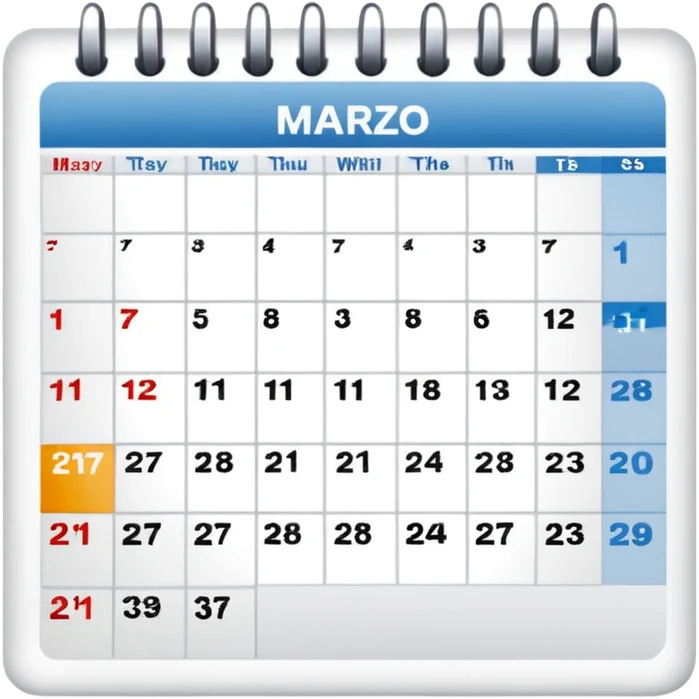 27 MARZO, calendar emoji