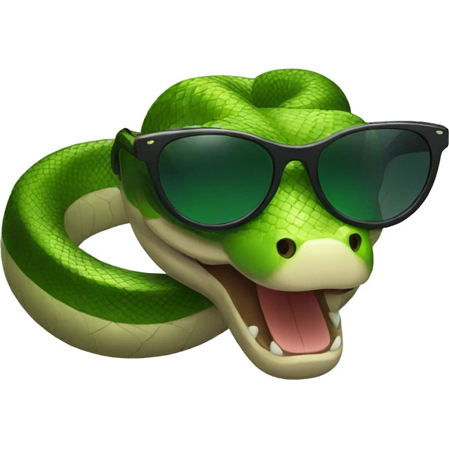 Snake with sunglasses emoji