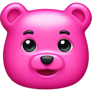 Pink gummy bear trendy emoji