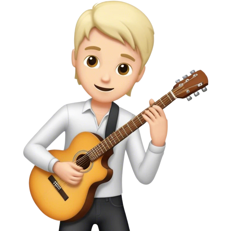 white person, musician, instrument, guitar, piano, violin, performance, music, playing, melody, talent, sound, notes, skilled, artist, creativity emoji
