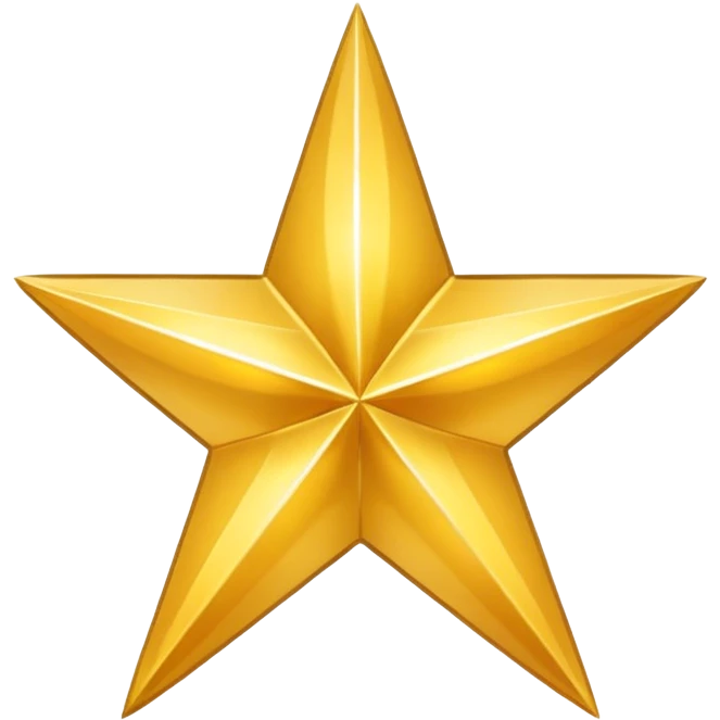 Golden star white center emoji