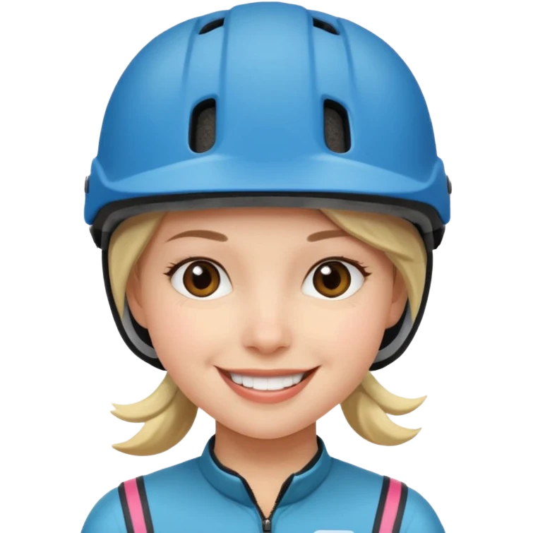 girl with bike helmet emoji