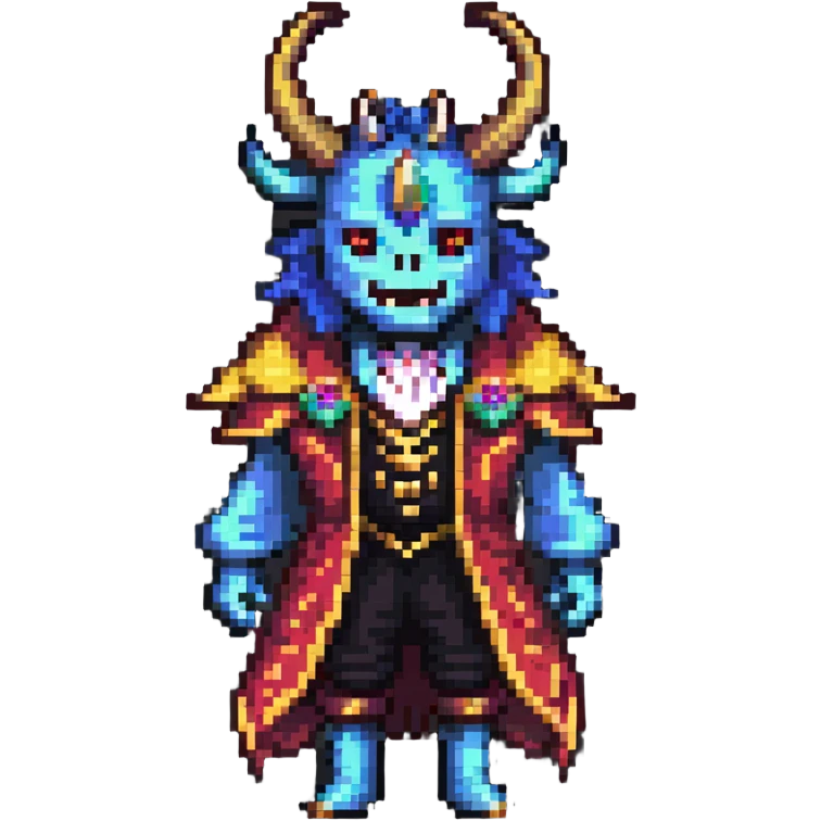 The Beast from Beauty and the Beast, monster prince with horns and fancy clothes emoji