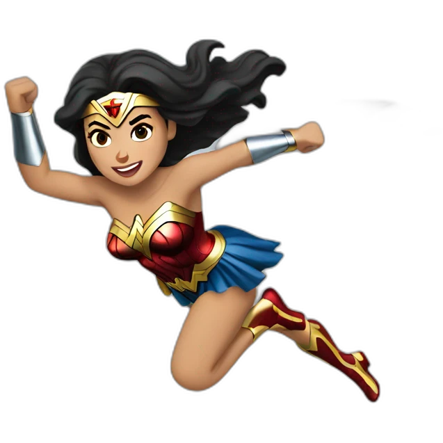 Wonderwoman flying emoji