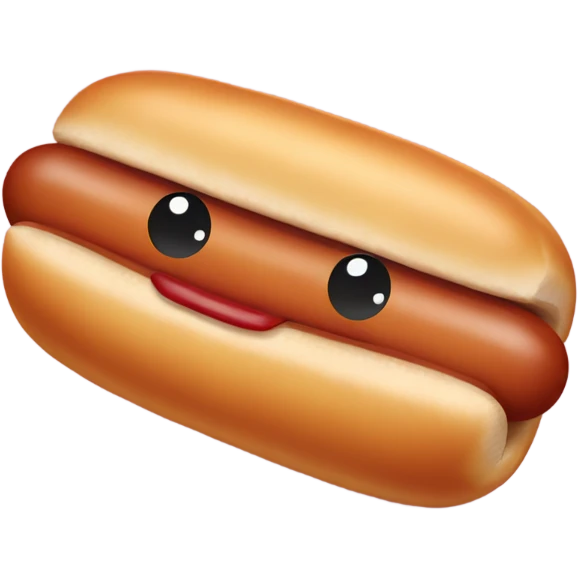 crying hot dog emoji