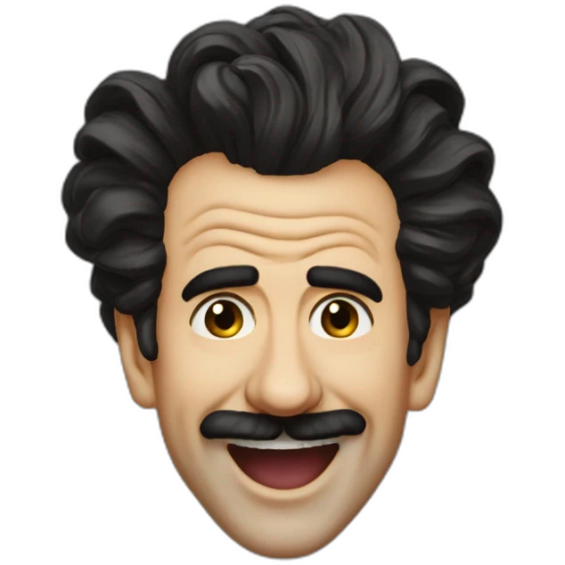 borat laughing, tears running down his face emoji