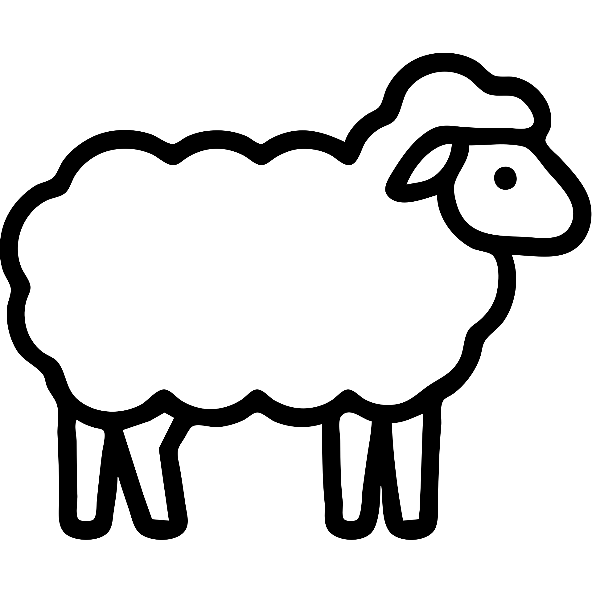 outlined sheep icon emoji