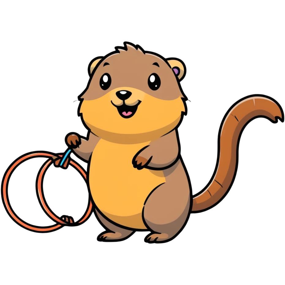 Marmot hula hooping emoji