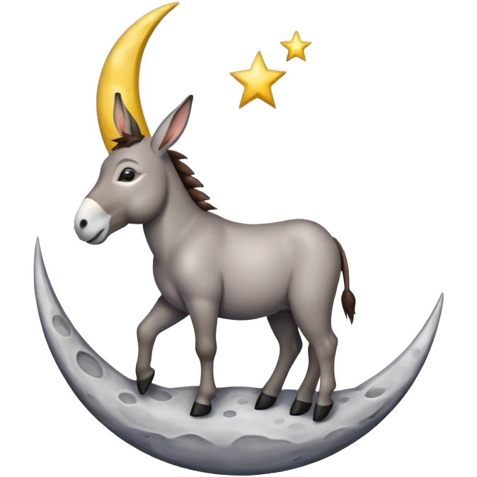 a donkey on moon emoji