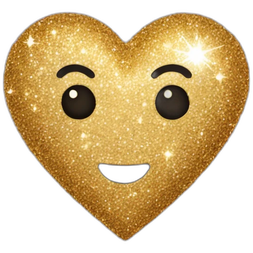 coeur avec des paillettes emoji