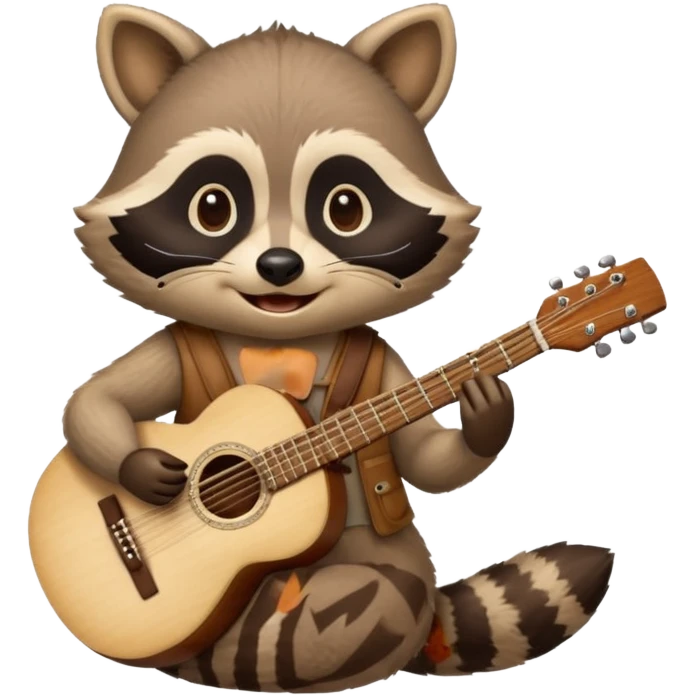 Raccon with guitar emoji