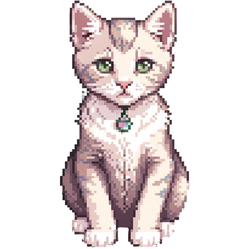 Kitten and flowers emoji