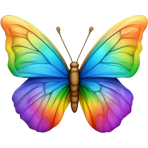 Symbol for adhd, rainbow butterfly emoji