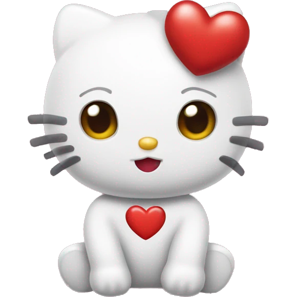 Hello kitty with heart eyes  emoji