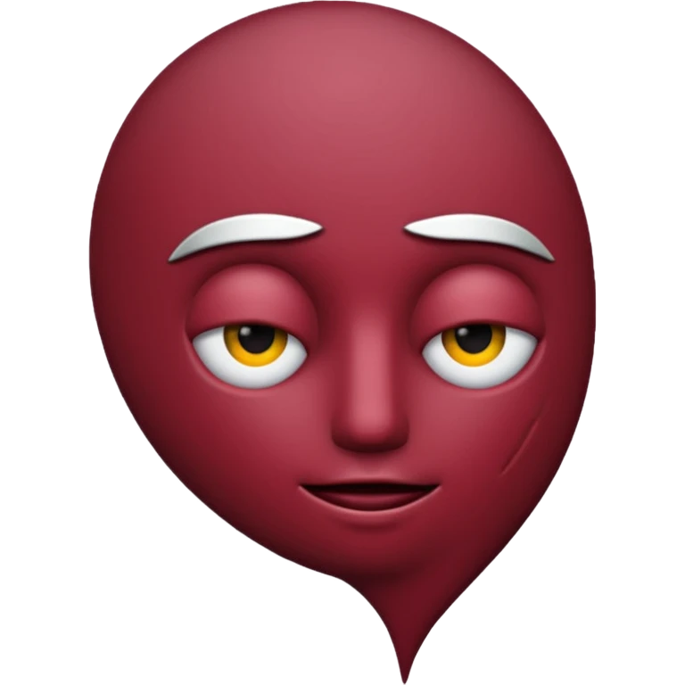  claret point without face emoji
