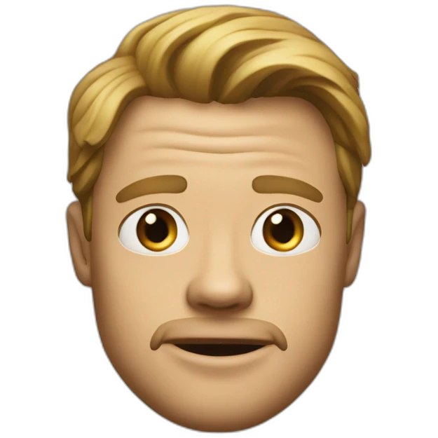Brad Fish, a fish with the facial features of Brad Pitt emoji