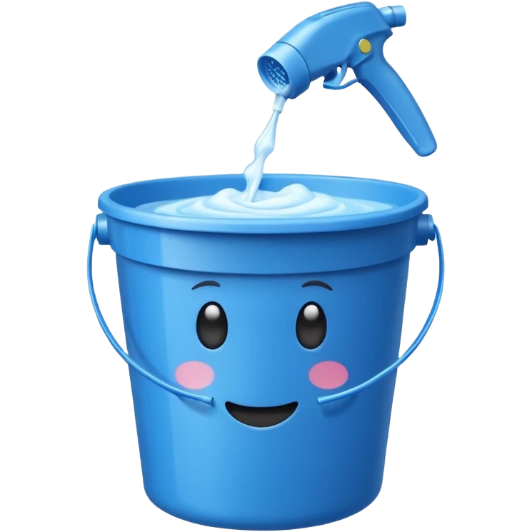 Bucket and cleaning product emoji
