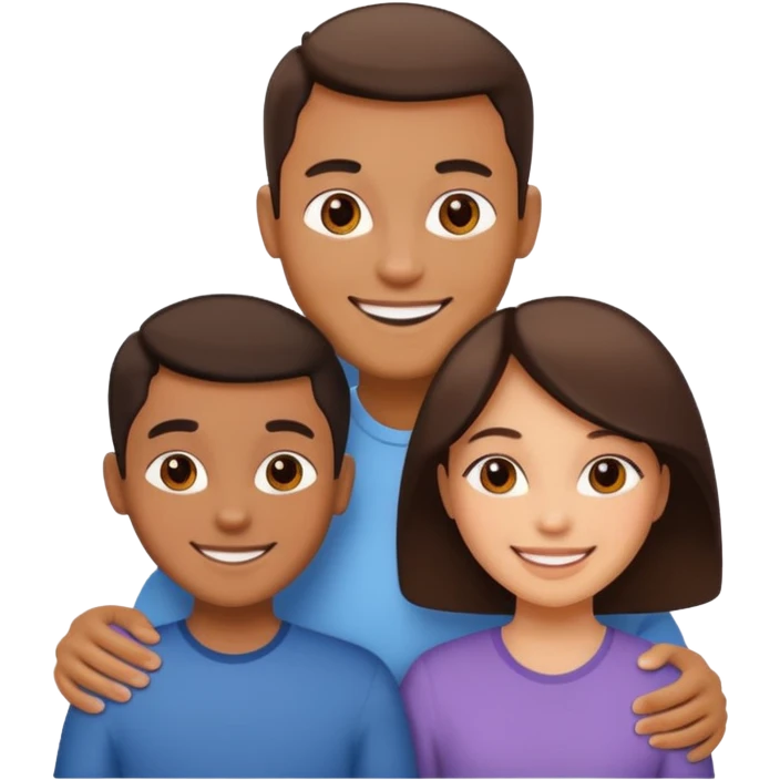 familia de tres emoji