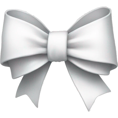 White bow on white bow emoji