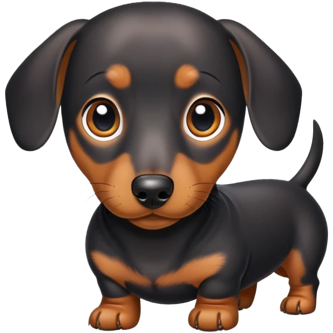 Weiner dog black emoji