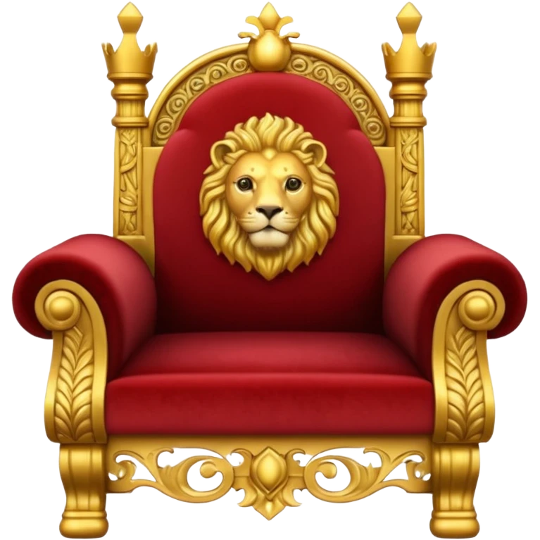 Gold lion throne emoji